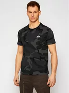 Koszulki męskie - Alpha Industries T-Shirt Basic T Small Logo Camo 188505C Szary Regular Fit - miniaturka - grafika 1