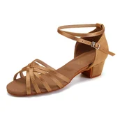 Pozostały sprzęt i akcesoria do ćwiczeń - Buty do tańca towarzyskiego damskie Burtan Havana Salsa Nude 3,5 cm - miniaturka - grafika 1