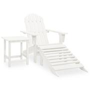 Meble ogrodowe - vidaXL Krzesło ogrodowe Adirondack z podnóżkiem i stolikiem jodłowe 315929 - miniaturka - grafika 1