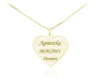 Naszyjniki - Naszyjnik Serce Renelle II z Imionami 24k złocenie - Grawer - miniaturka - grafika 1