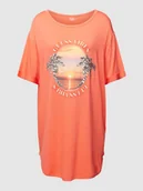 Sukienki - Sukienka T-shirtowa z cekinowym obszyciem - miniaturka - grafika 1