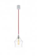 Lampy sufitowe - Kaspa Longis II lampa wisząca 1-punktowa (przewód czerwony) 10135109 - miniaturka - grafika 1