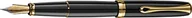 Pióra kulkowe - Diplomat d40203025 Excellence A2 fountain Pen o średniej nierdzewna z karabińczykiem, schwarzlack/złoty krawędzi D40203025 - miniaturka - grafika 1