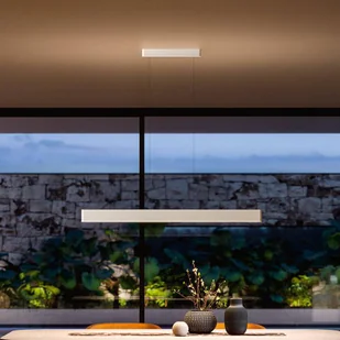 Linea Light Lampa wisząca Satori, możliwość ściemniania, biały / opal, salon / jadalnia, aluminium - Lampy sufitowe - miniaturka - grafika 1