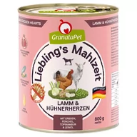 Mokra karma dla psów - GranataPet Liebling's Mahlzeit, 6 x 800 g - Jagnięcina i serca drobiowe - miniaturka - grafika 1