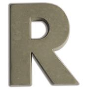 Decoupage - Aladine Litera R z betonu - miniaturka - grafika 1