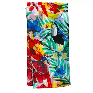 Obrus papierowy hawajski papugi egzotyczne kwiaty - Balony i akcesoria - miniaturka - grafika 1