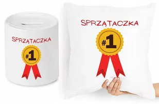 DLA SPRZĄTACZKI ZESTAW PODUSZKA + SKARBONKA z Nadrukiem ze Zdjęciem - Skarbonki - miniaturka - grafika 1