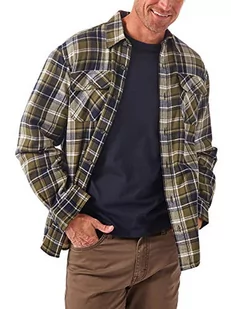 Wrangler Męska kurtka z długim rękawem z podszewką szerpa zapinana na guziki - Kurtki męskie - miniaturka - grafika 1