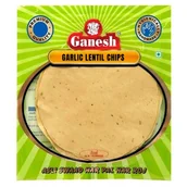Krakersy - Papad (papadum) czosnkowy Ganesh Garlic Papad 200g - z czosnkiem - miniaturka - grafika 1