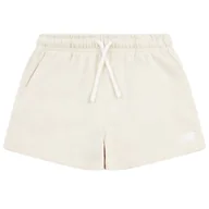 Spodnie i spodenki dla dziewczynek - Spodenki dziecięce New Balance LAKG0006LIN - beżowe - miniaturka - grafika 1