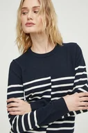 Swetry damskie - G-Star Raw sweter z domieszką wełny damski kolor granatowy - miniaturka - grafika 1