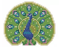 Zabawki kreatywne - Mozaika diamentowa z magnesem, paw - miniaturka - grafika 1