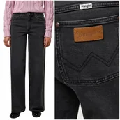 Spodnie damskie - Wrangler WORLD WIDE luźne szerokie damskie spodnie jeansowe palazzo W29 L32 - miniaturka - grafika 1