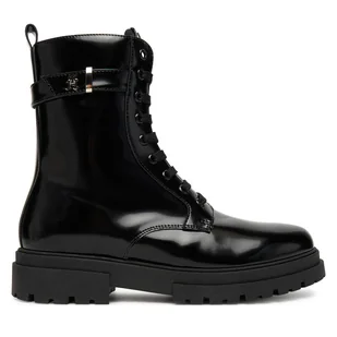 Trapery Tommy Hilfiger Lace-Up Bootie T4A5-34028-1453 D Czarny - Buty dla dziewczynek - miniaturka - grafika 1