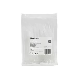 Qoltec Opaski Zaciskowe/Trytytki | 3.6*100Mm | Nylon Uv | Białe - Pozostałe akcesoria sieciowe - miniaturka - grafika 1