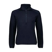 Bluzy męskie - CMP męska bluza polarowa z dzianiny 39h0757 niebieski black blue 52 - miniaturka - grafika 1