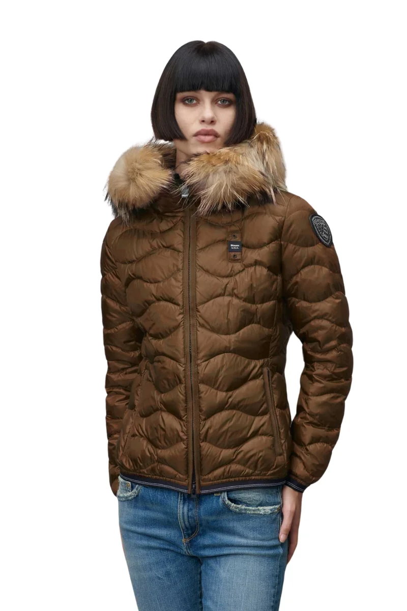 BLAUER Brązowa damska kurtka Aldie Short Jackets L