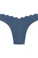 Stroje kąpielowe - Hunkemöller Majtki Bikini Wysoko Krojona Scallop Niebieski - miniaturka - grafika 1