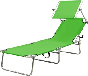 Elior Zielony leżak ogrodowy z zadaszeniem - Lorenzo - Leżaki ogrodowe - miniaturka - grafika 1