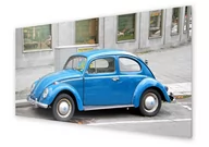 Dekoracje domu - Panel kuchenny HOMEPRINT Niebieski samochód retro 100x50 cm - miniaturka - grafika 1
