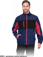 Bluzy męskie - Leber&Hollman LH-FMN-P - bluza polarowa - granatowo-czarno-czerwony 3XL - miniaturka - grafika 1