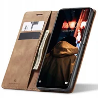 Etui i futerały do telefonów - Spacecase Etui Wallet Redmi Note 11/11s light brown - miniaturka - grafika 1