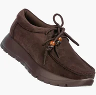 Półbuty damskie - Półbuty Damskie Skórzane Buty Eleganckie Sznurowane Casual Brązowe Brązowy 38 - miniaturka - grafika 1