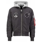 Odzież taktyczna i umundurowanie - Kurtka z kapturem Alpha Industries MA-1 VF Hood Dark Side 108108 684 - Vintage Grey 3XL - miniaturka - grafika 1