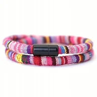 Bransolety męskie - Bransoletka męska damska zapięcie magnetyczne bransoleta prezent boho surf - miniaturka - grafika 1