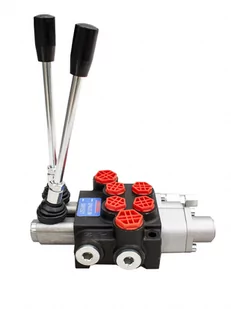 Rozdzielacz hydrauliczny PRESKO  2-sekcyjny 40l z sekcją pływającą + zatrzask- zestaw z nyplami - Akcesoria do hydrauliki siłowej - miniaturka - grafika 4