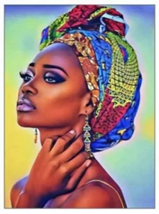 Diamentowa Mozaika Kobieta Etniczna W Turbanie - Zabawki kreatywne - miniaturka - grafika 1