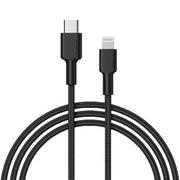 Kable USB - Aukey CB-CL02 NYLONOWY KABEL USB C-LIGHTNING 1.2M CB-CL02 BLACK - miniaturka - grafika 1