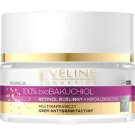 Kremy do twarzy - Eveline 100% Bio Bakuchiol Multinaprawczy Krem antygrawitacyjny 70+ na dzień i noc 50ml - miniaturka - grafika 1