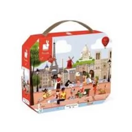 Puzzle - Janod Puzzle w Walizce Paryż 200 Elementów 7+, - miniaturka - grafika 1