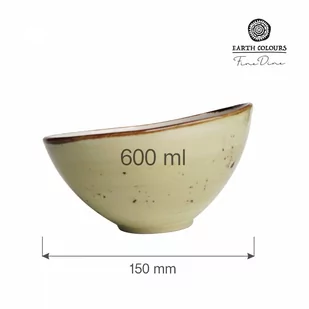 Fine Dine MISKA OLIVE 600 ml 15 cm PORCELANA EARTH COLOURS - Miski i półmiski - miniaturka - grafika 3