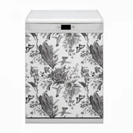 Dekoracje domu - Magnes osłona na zmywarkę Czarno-biały ogród 60x80 - miniaturka - grafika 1