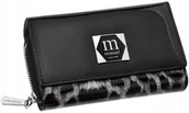 Portfele - Monnari Portfel Damski Lakier Skórzany Elegancki Duży Pojemny Panterka - miniaturka - grafika 1