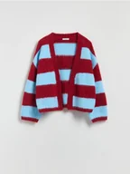 Swetry damskie - Reserved - Kardigan w paski - wielobarwny - miniaturka - grafika 1