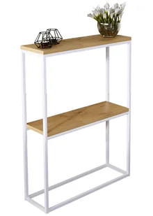 Minimalistyczna konsola biały + dąb lancelot M1-M24 - Konsole i sekretarzyki Minimalistyczna konsola biały + dąb lancelot M1-M24 - Konsole i sekretarzyki - miniaturka - grafika 1