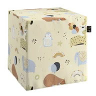 Pufy i podnóżki - Puf kostka Nano, beżowy, 40 × 40 × 40 cm, Magic Collection - miniaturka - grafika 1