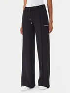 Spodnie sportowe damskie - Guess Jeans Spodnie dresowe W5BB04 KC811 Czarny Wide Leg - miniaturka - grafika 1