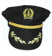 Dodatki do strojów karnawałowych - Czapka Kapitan Czarna CC193 marynarz - miniaturka - grafika 1