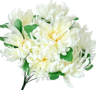 CHRYZANTEMA kwiaty sztuczne BUKIET do wazonu kompozycja WIĄZANKI na STROIK - Sztuczne kwiaty - miniaturka - grafika 1