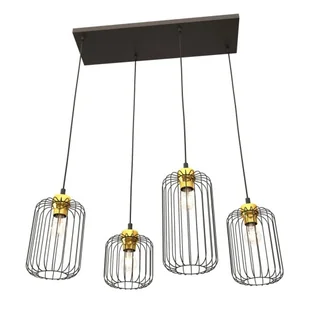 Lampa wisząca Emibi VANDER 4 BL GOLD - Lampy sufitowe - miniaturka - grafika 1