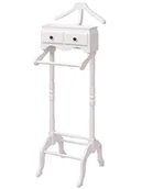 Wieszaki i stojaki - Drewniany Wieszak Biały Na Ubrania S5-E09 - miniaturka - grafika 1