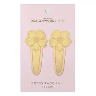 Zakładki do książek metalowe (2szt) - Fleurs | DESIGNWORKS INK - Zakładki indeksujące - miniaturka - grafika 1