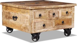 vidaXL Szorstki stolik kawowy z drewna mango 70x70x40 cm - Stolik kawowy - Stoliki kawowe - Drewniany stolik kawowy - Drewniane stoliki kawowe - Ławy i stoliki kawowe vidaXL Szorstki stolik kawowy z drewna mango 70x70x40 cm - Stolik kawowy - Stoliki kawowe - Drewniany stolik kawowy - Drewniane stoliki kawowe - Ławy i stoliki kawowe - miniaturka - grafika 1
