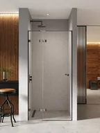 Ścianki i drzwi prysznicowe - Czarne drzwi prysznicowe uchylne 120 cm lewe EXK-6135 Eventa Black Chrome New Trendy - miniaturka - grafika 1