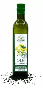 Olej rzepakowy, zimnotłoczony 500ml NaturOil - Zdrowa żywność - miniaturka - grafika 1